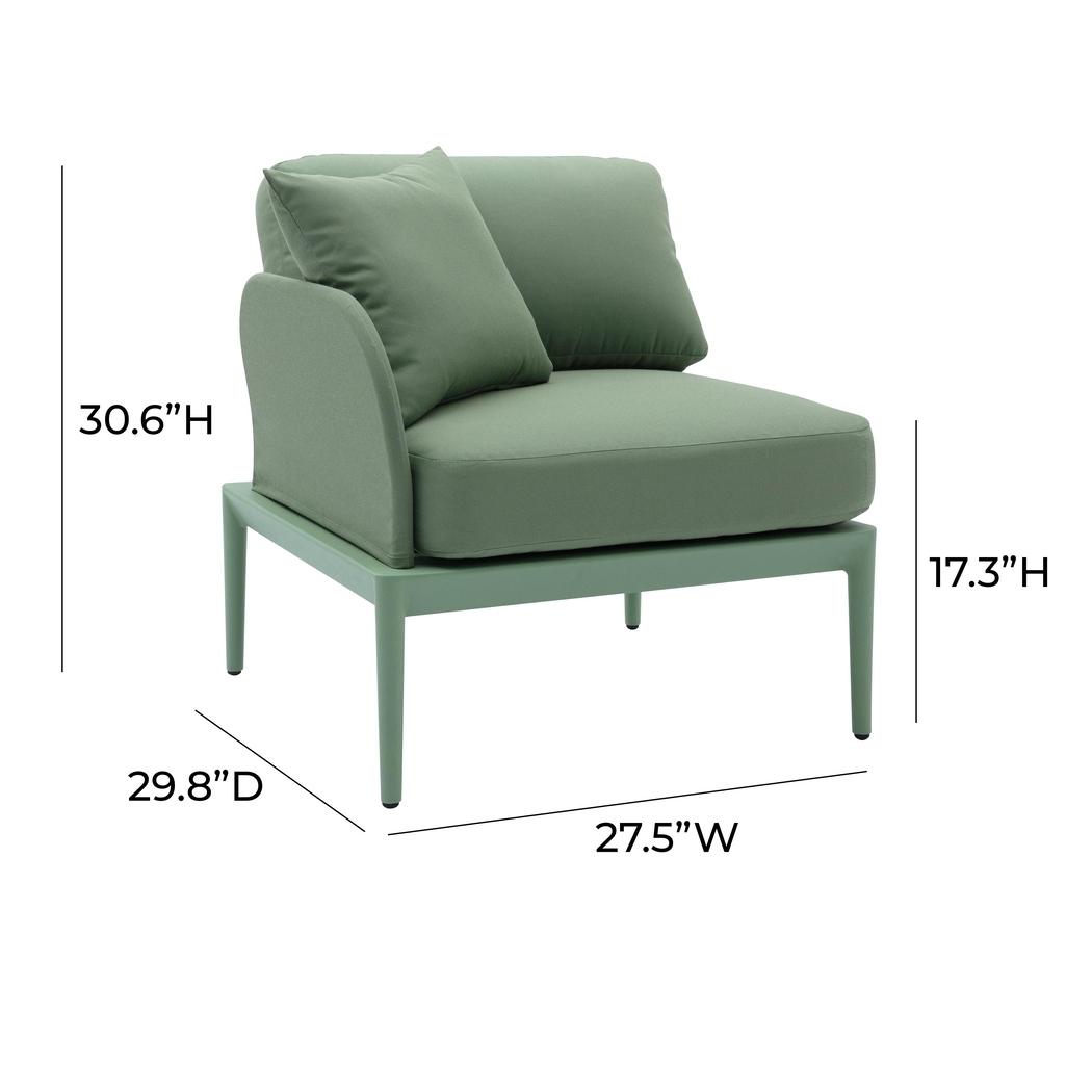 Outdoor Brenkman Green Left Corner Chair - Thumbnail - Image 6