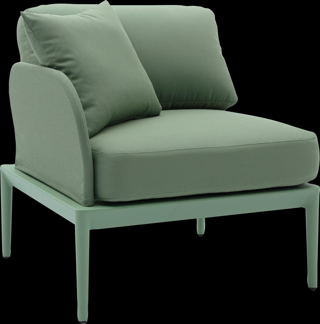 Outdoor Brenkman Green Left Corner Chair - Thumbnail - Image 1