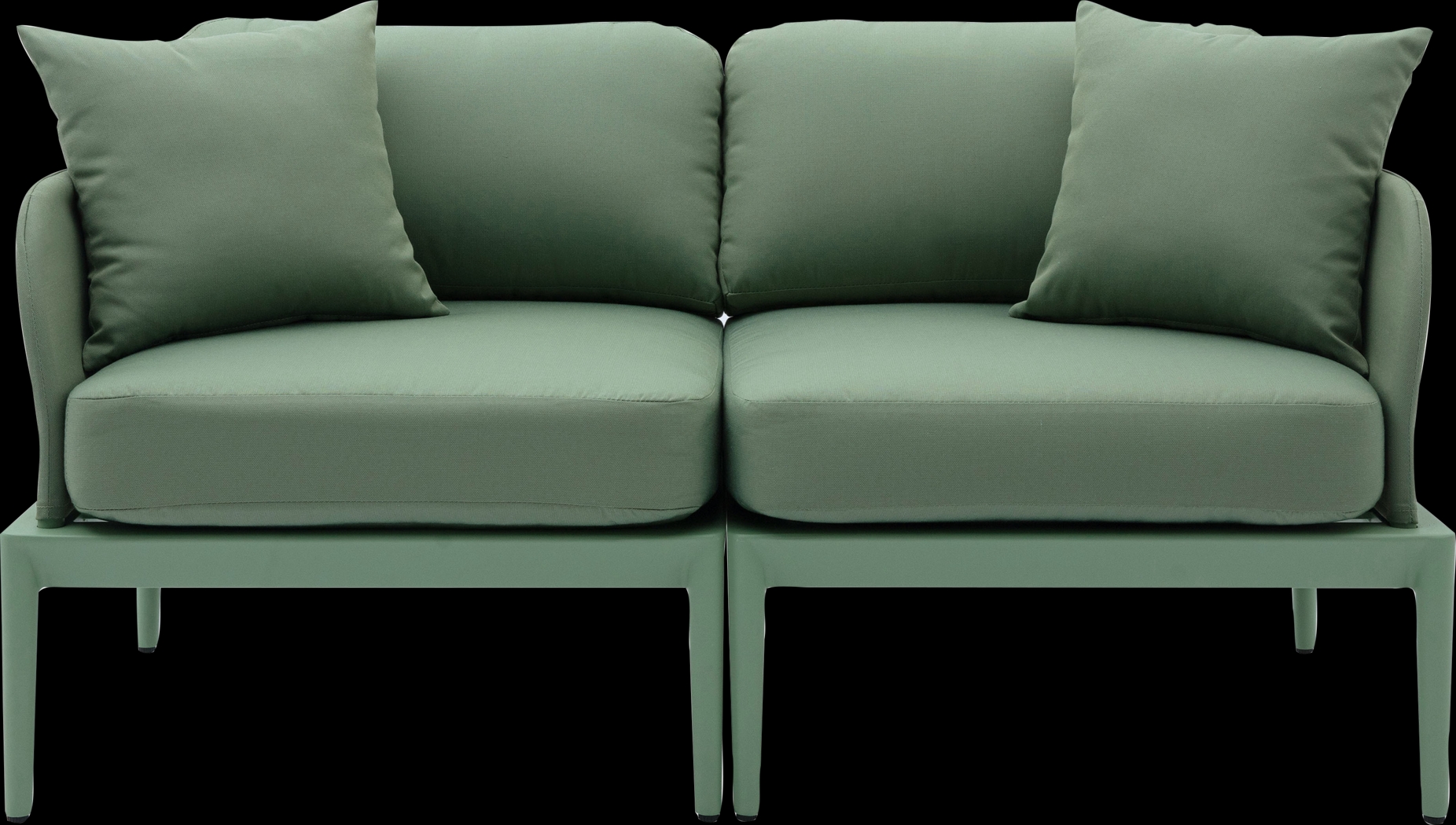 Outdoor Brenkman Green Loveseat - Thumbnail - Image 1