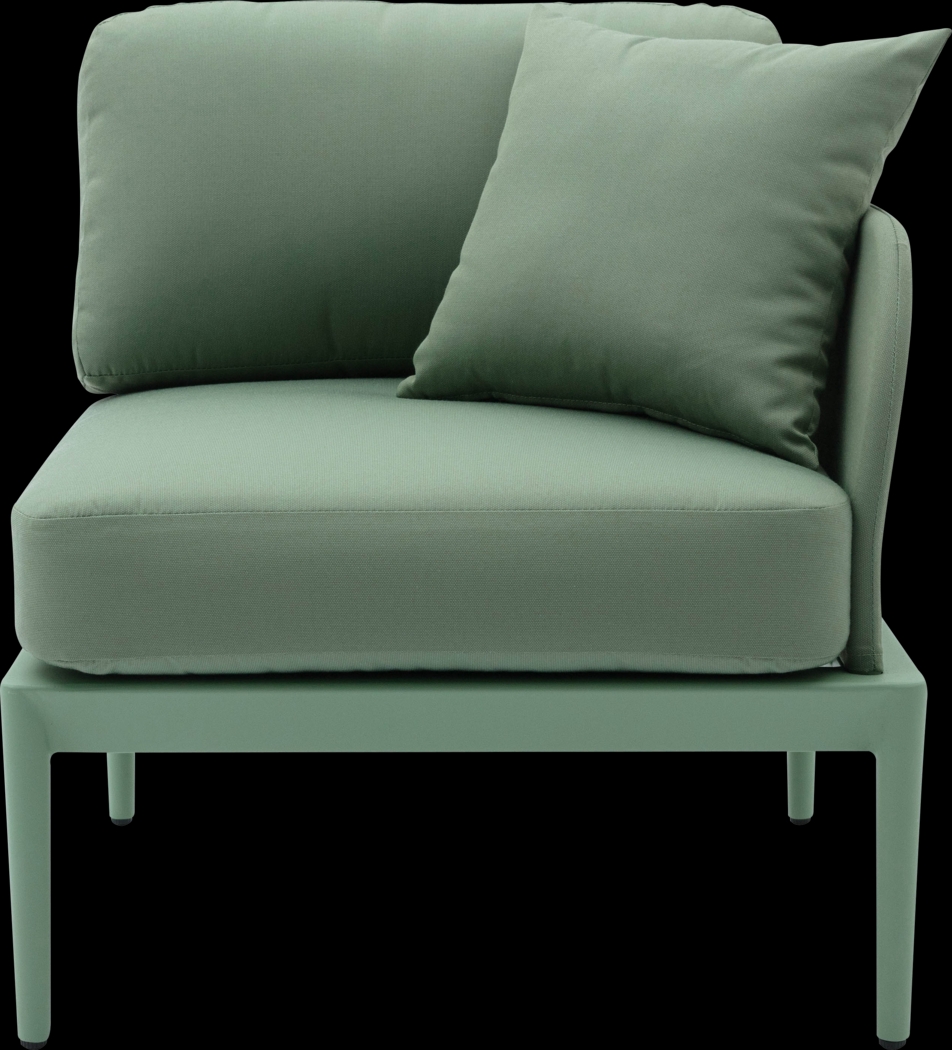 Outdoor Brenkman Green Right Corner Chair - Thumbnail - Image 2