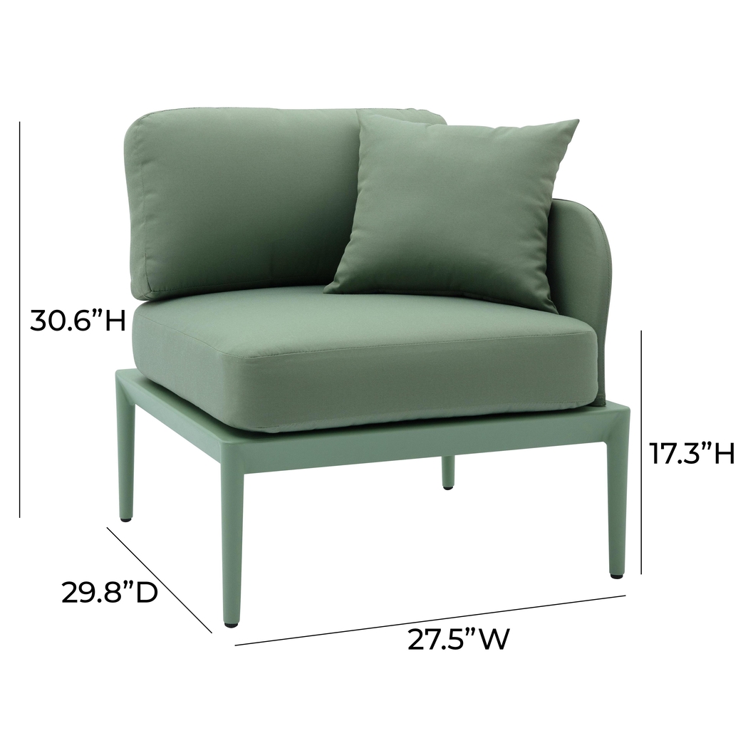 Outdoor Brenkman Green Right Corner Chair - Thumbnail - Image 5