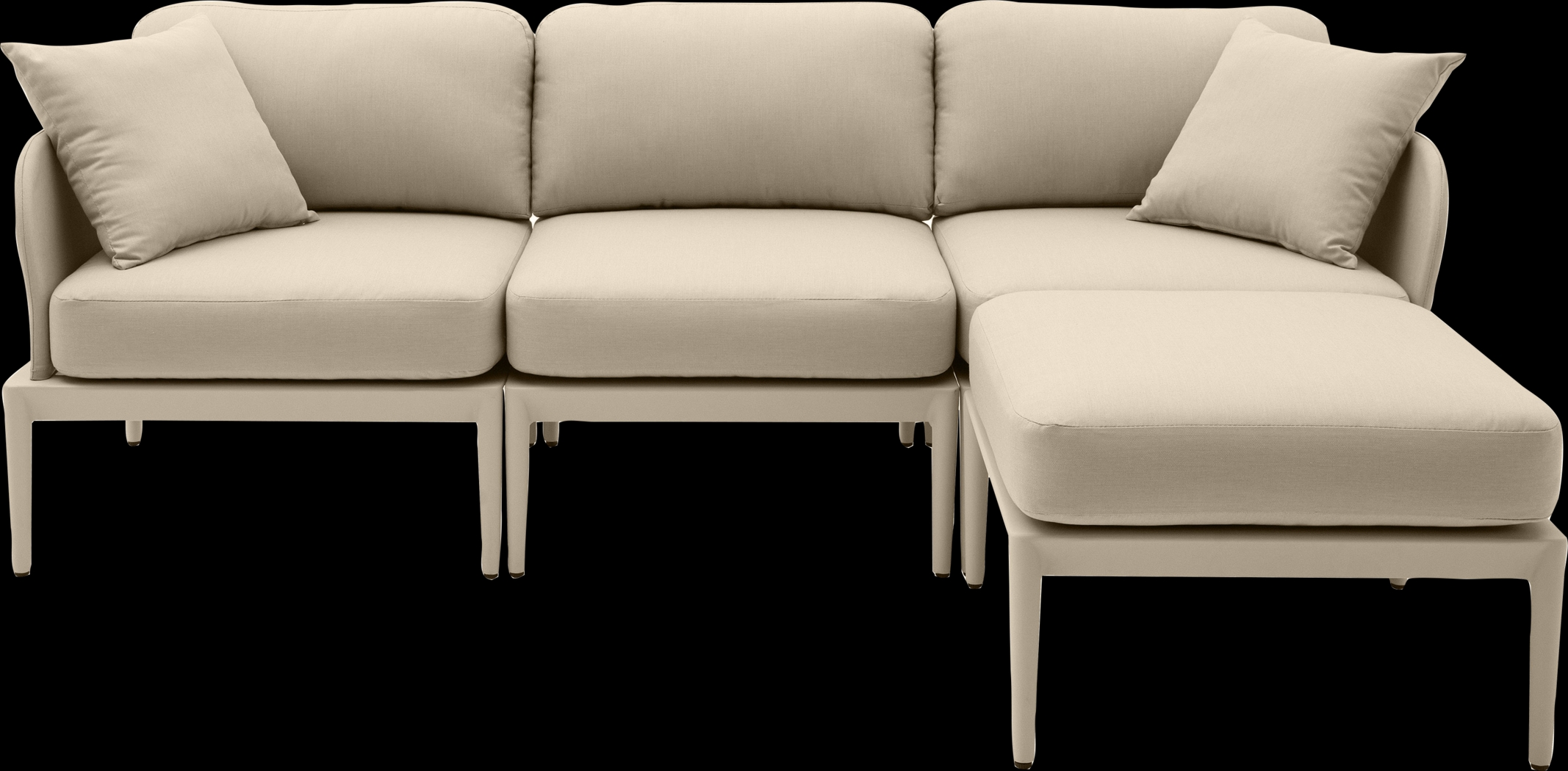 Outdoor Brenkman Taupe 4 Pc Sectional - Thumbnail - Image 3