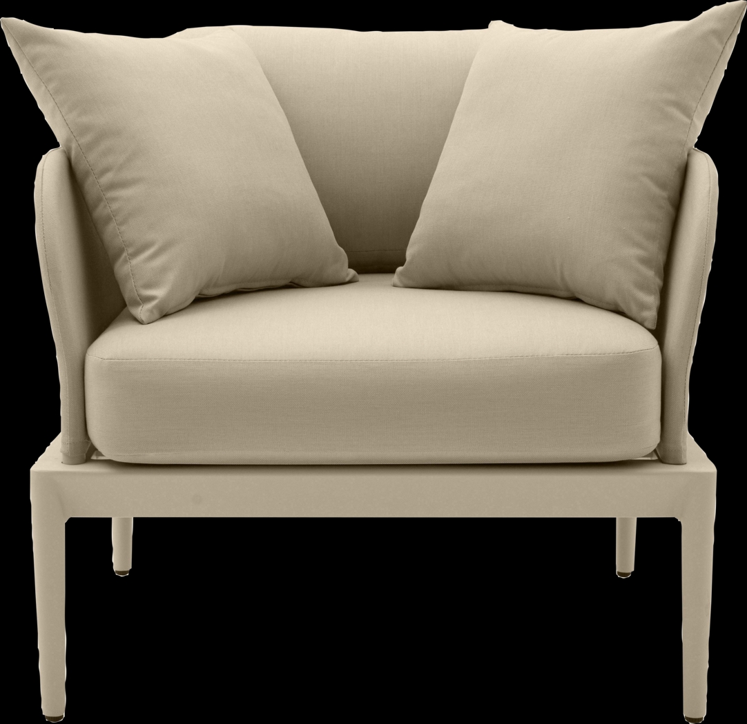 Outdoor Brenkman Taupe Arm Chair - Thumbnail - Image 2