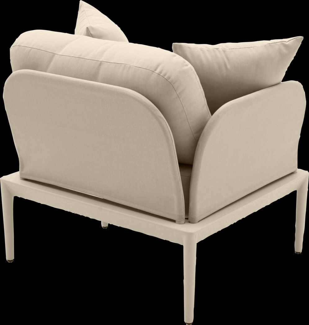 Outdoor Brenkman Taupe Arm Chair - Thumbnail - Image 3