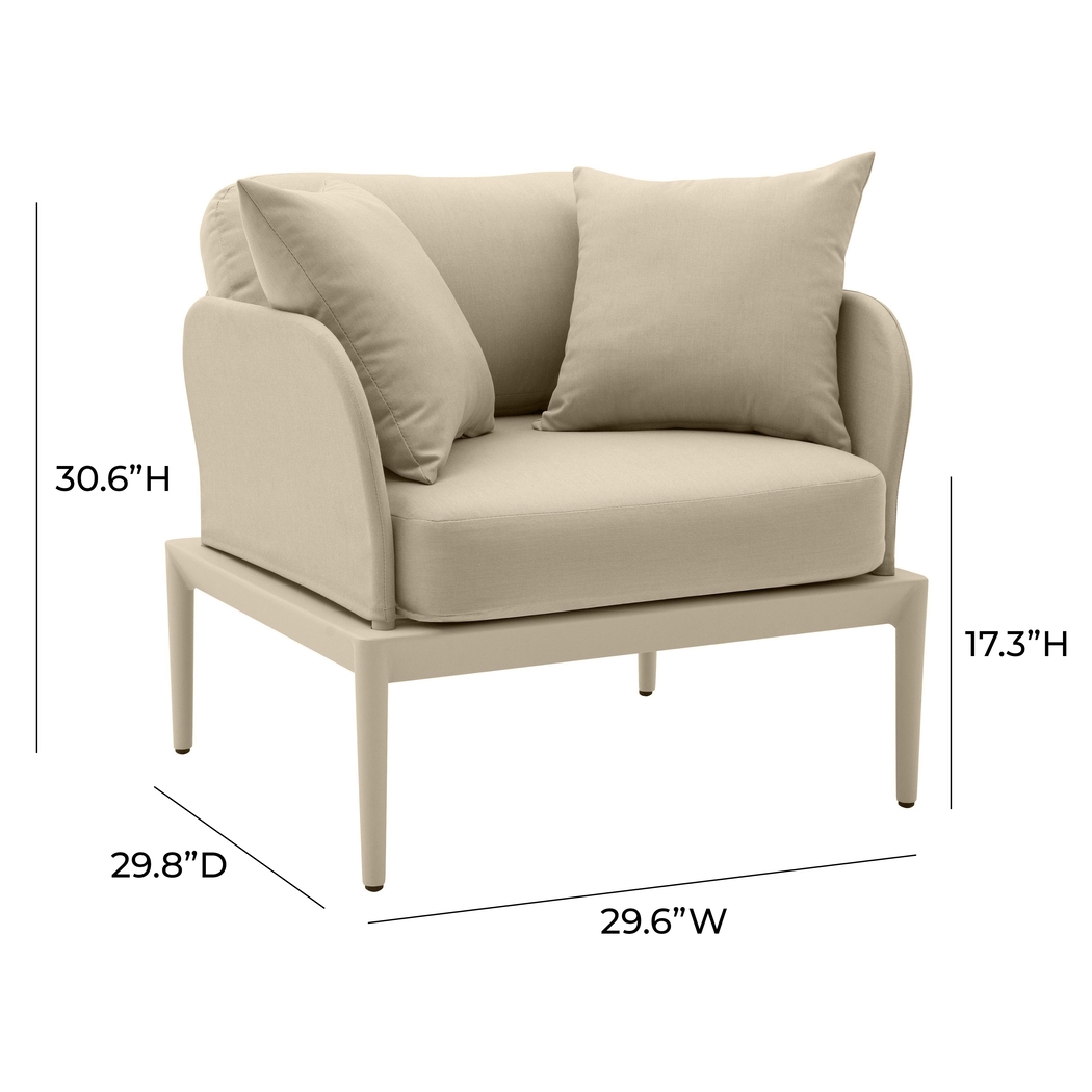 Outdoor Brenkman Taupe Arm Chair - Thumbnail - Image 5