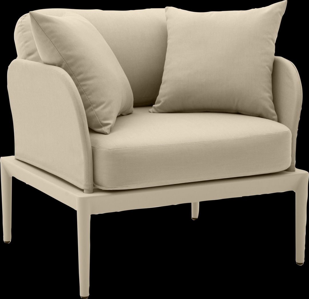 Outdoor Brenkman Taupe Arm Chair - Thumbnail - Image 1