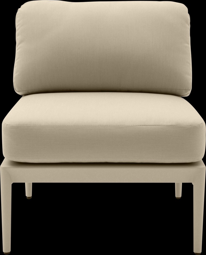 Outdoor Brenkman Taupe Armless Chair - Thumbnail - Image 2