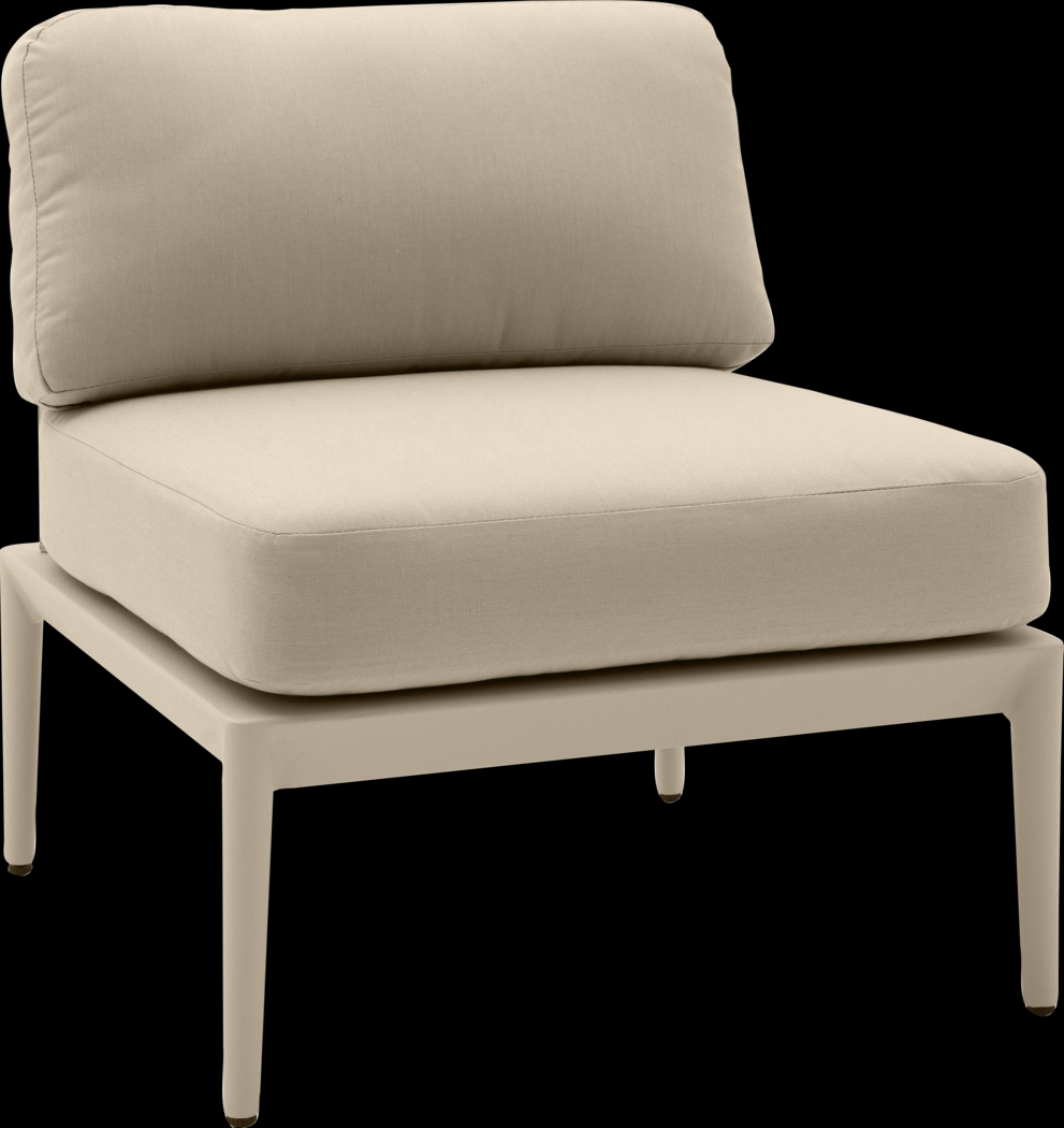 Outdoor Brenkman Taupe Armless Chair - Thumbnail - Image 1