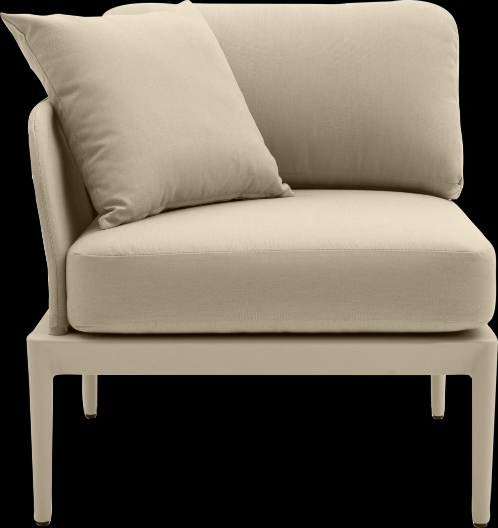 Outdoor Brenkman Taupe Left Corner Chair - Thumbnail - Image 2