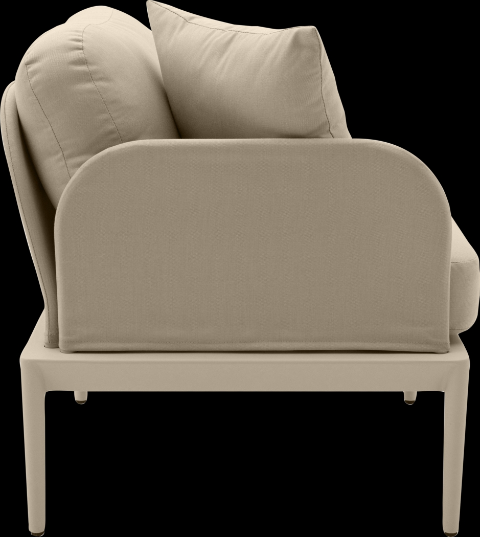 Outdoor Brenkman Taupe Left Corner Chair - Thumbnail - Image 3