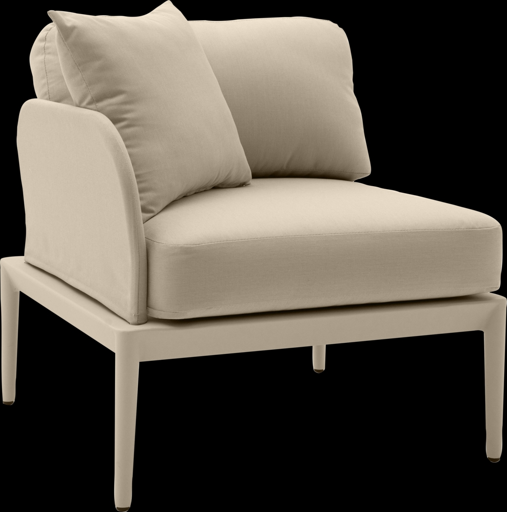 Outdoor Brenkman Taupe Left Corner Chair - Thumbnail - Image 1