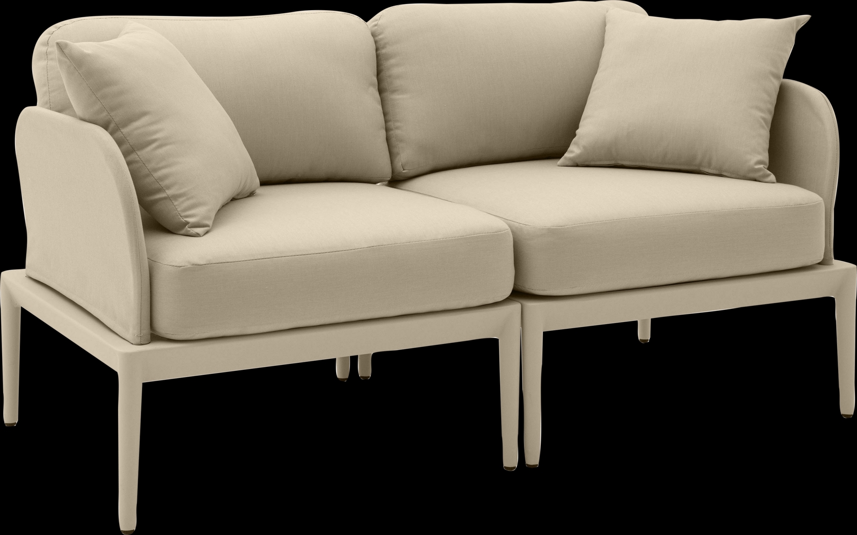 Outdoor Brenkman Taupe Loveseat - Thumbnail - Image 3