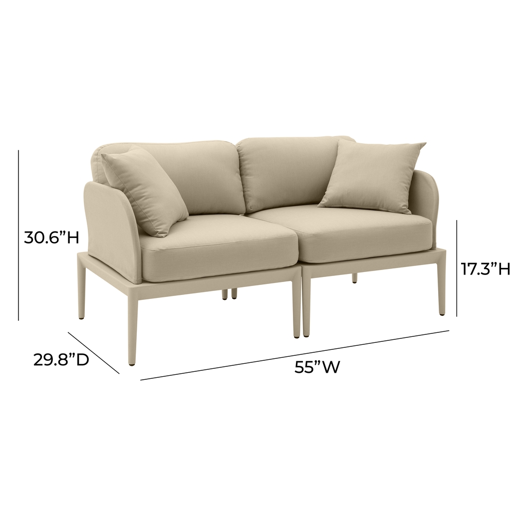 Outdoor Brenkman Taupe Loveseat - Thumbnail - Image 5