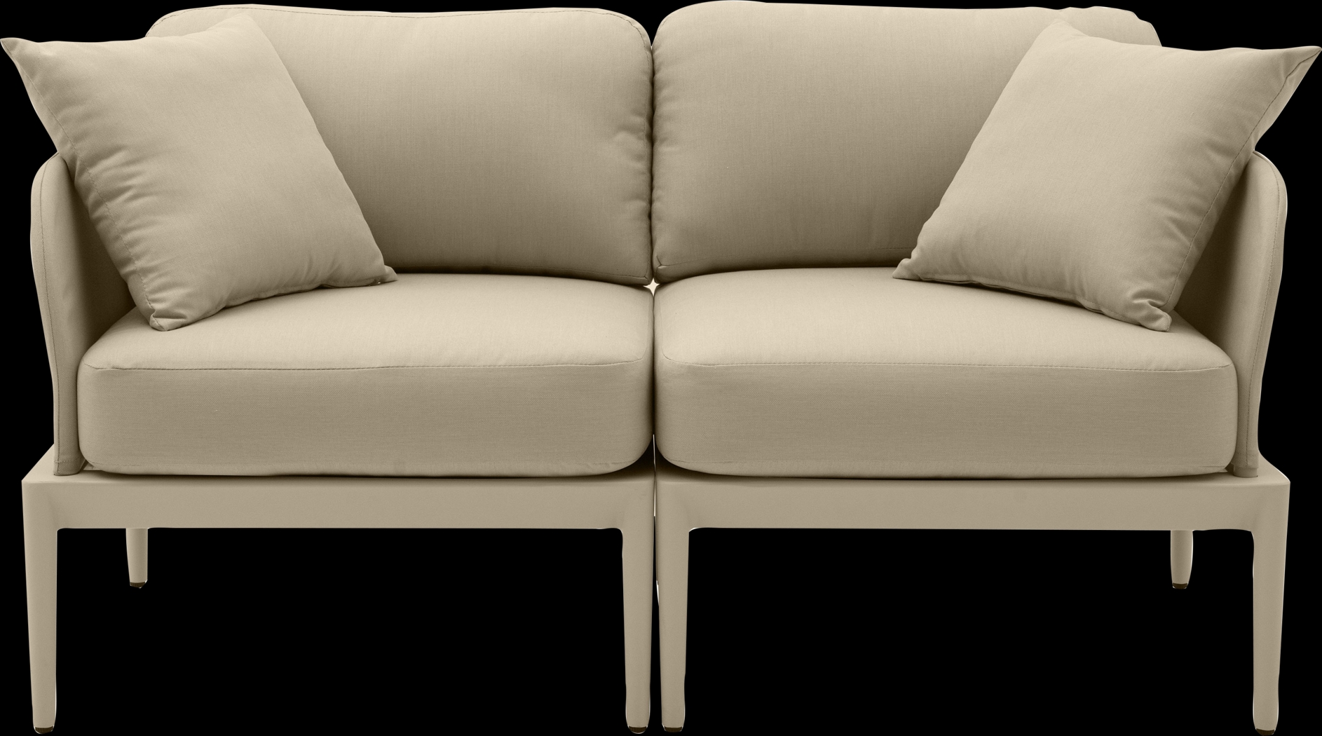 Outdoor Brenkman Taupe Loveseat - Thumbnail - Image 1