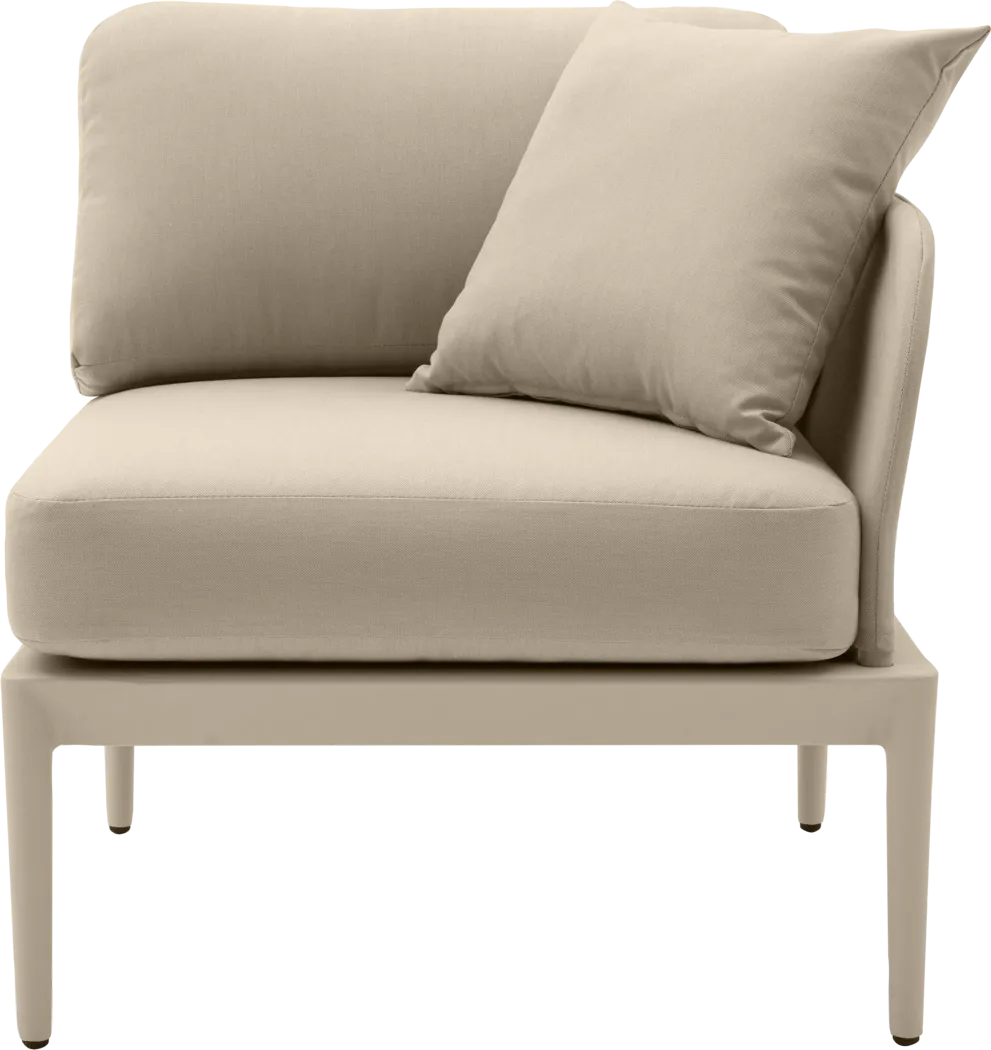 Outdoor Brenkman Taupe Right Corner Chair - Thumbnail - Image 2