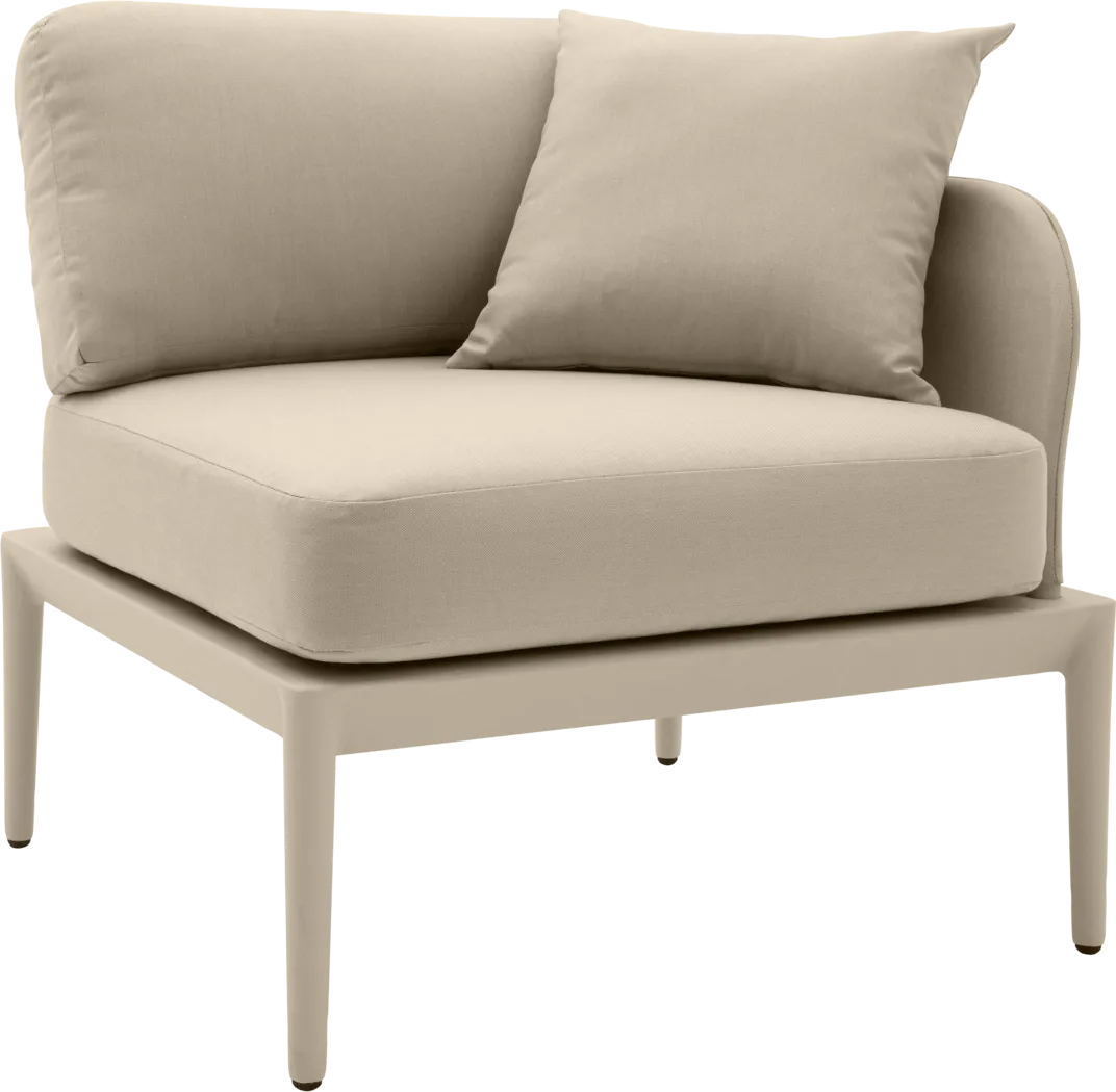 Outdoor Brenkman Taupe Right Corner Chair - Thumbnail - Image 1