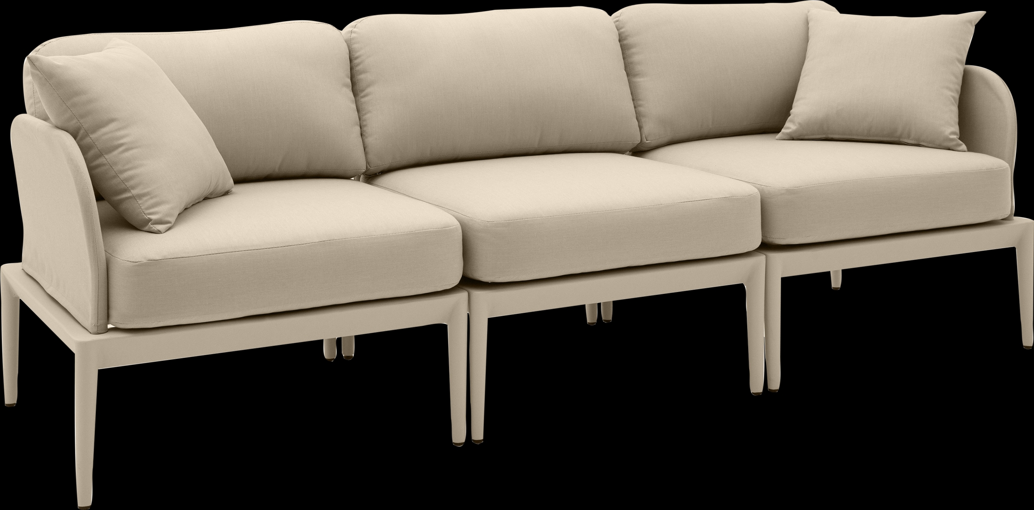 Outdoor Brenkman Taupe Sofa - Thumbnail - Image 3