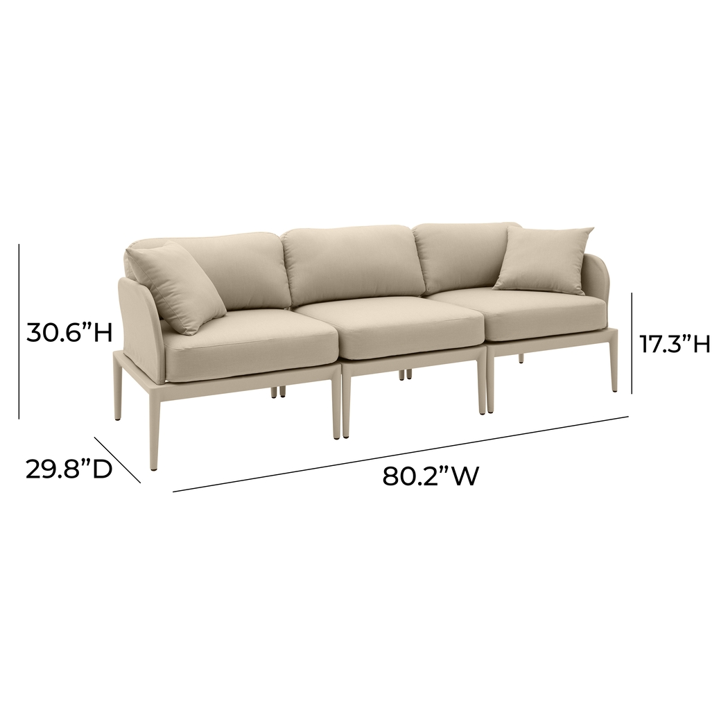 Outdoor Brenkman Taupe Sofa - Thumbnail - Image 5