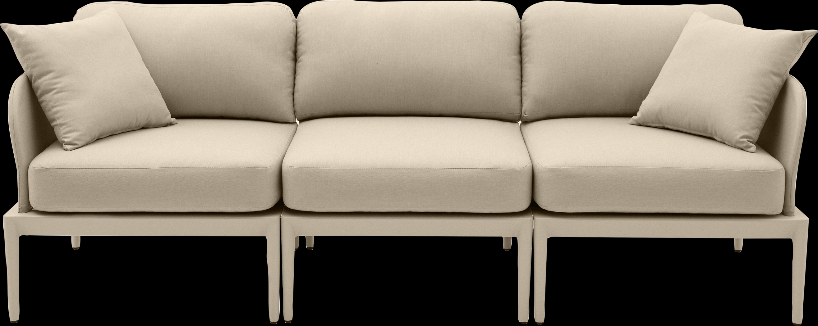 Outdoor Brenkman Taupe Sofa - Thumbnail - Image 1