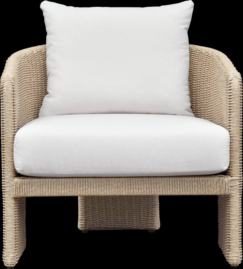 Outdoor Bresnahan Cream Accent Chair - Thumbnail - Image 2