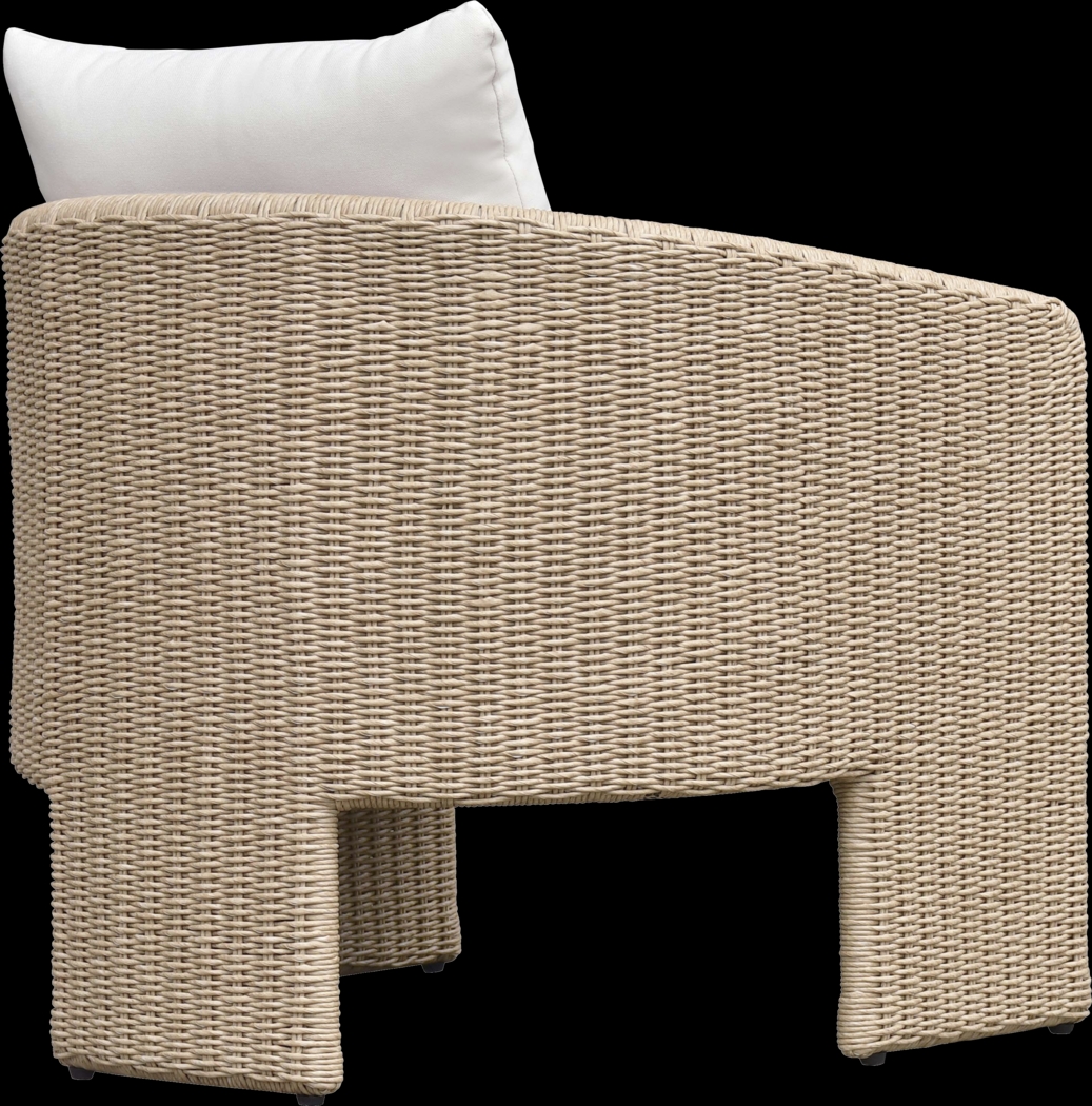 Outdoor Bresnahan Cream Accent Chair - Thumbnail - Image 3