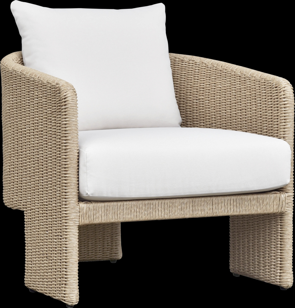 Outdoor Bresnahan Cream Accent Chair - Thumbnail - Image 1
