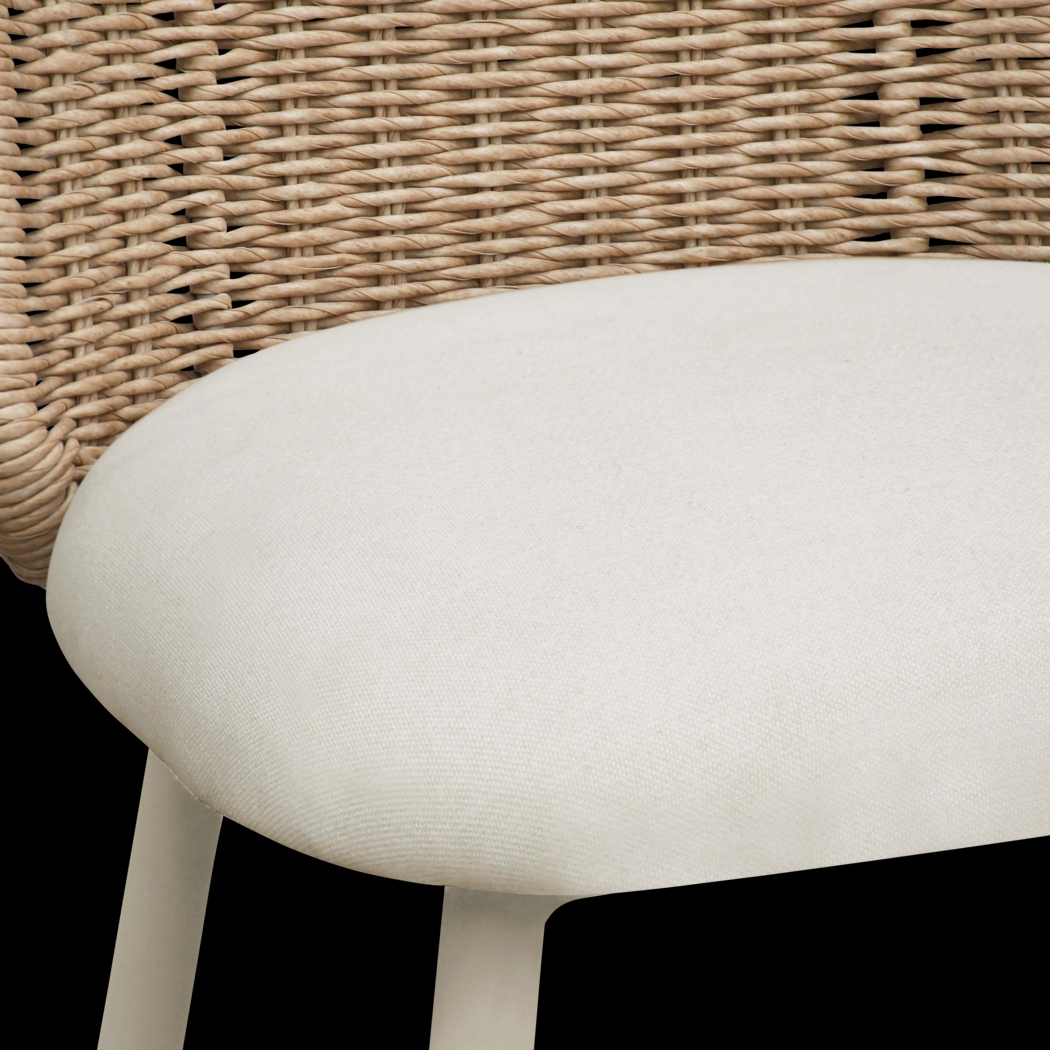 Outdoor Bresnahan Cream Side Chair - Thumbnail - Image 4