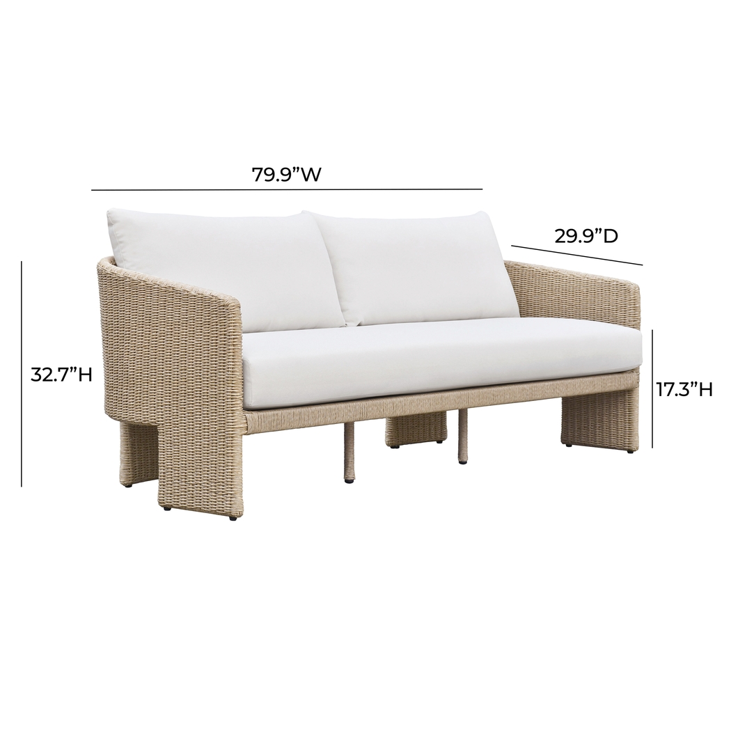 Outdoor Bresnahan Cream Sofa - Thumbnail - Image 7