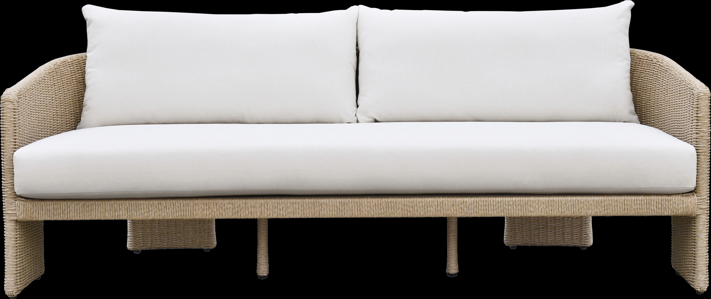 Outdoor Bresnahan Cream Sofa - Thumbnail - Image 1