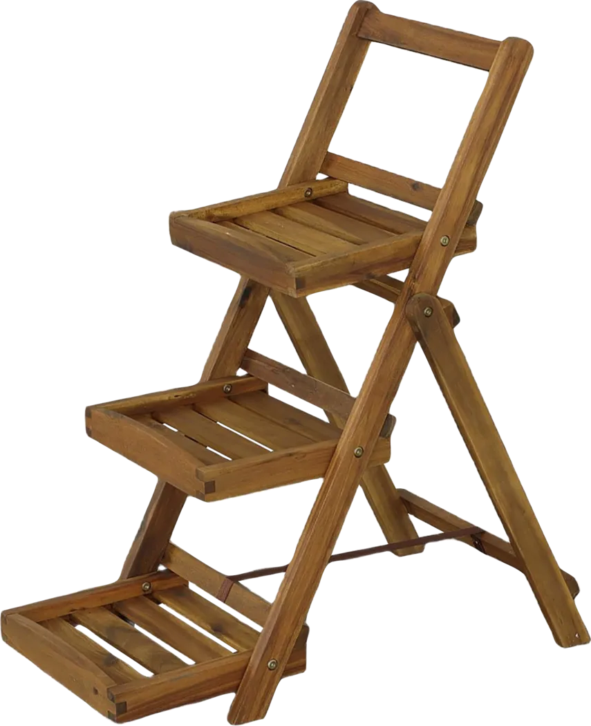 Outdoor Burgee Brown Planter Shelf - Thumbnail - Image 1