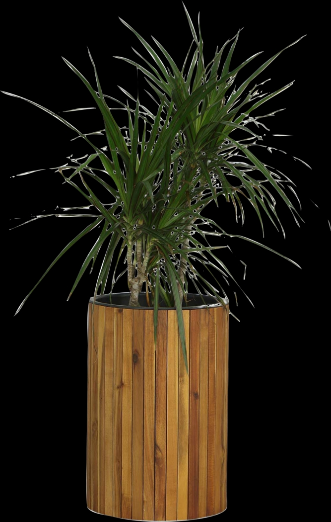 Outdoor Burgee Brown Round Planter - Thumbnail - Image 2