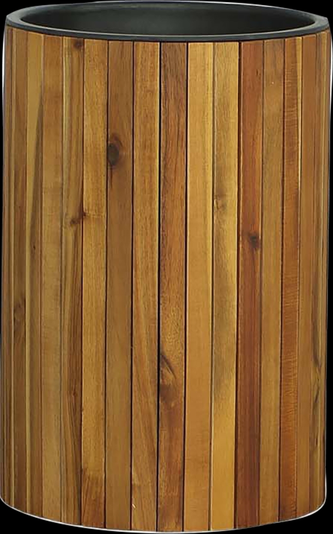 Outdoor Burgee Brown Round Planter - Thumbnail - Image 1