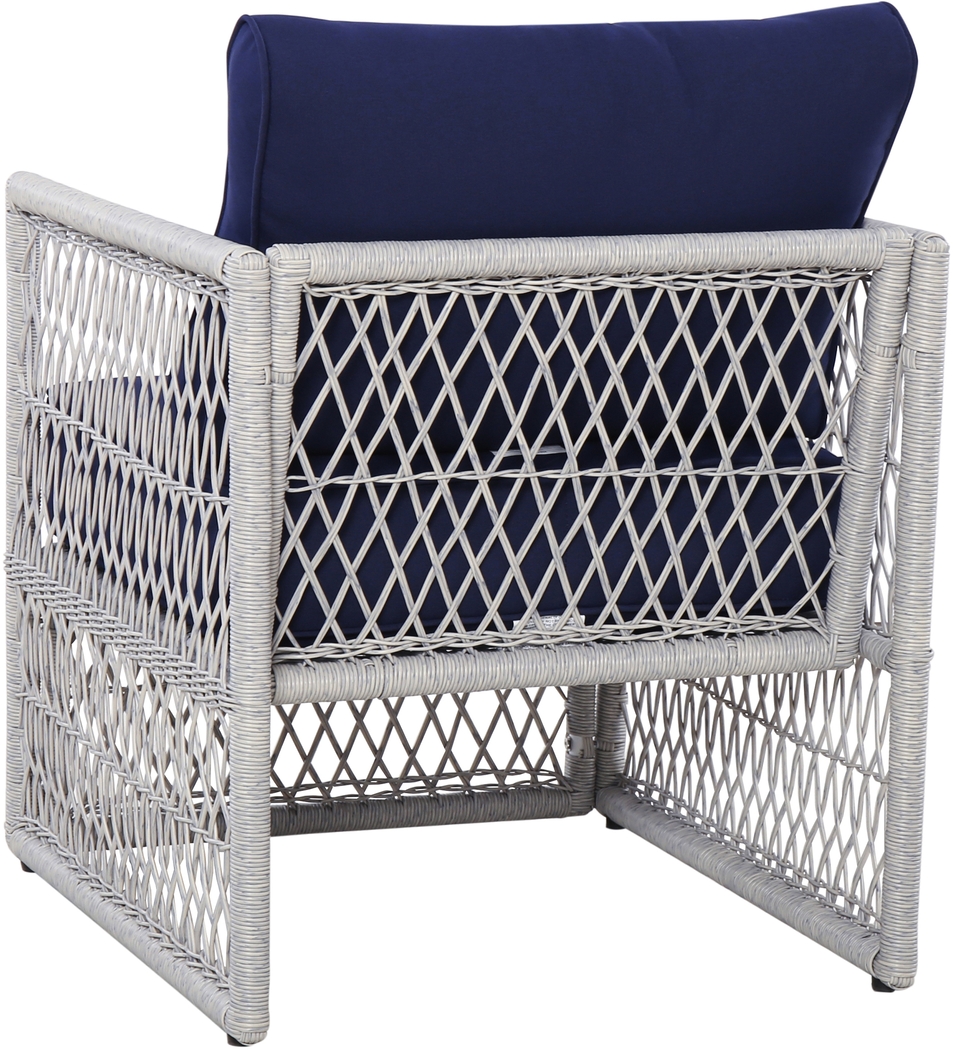 Outdoor Burkholder Blue Accent Chair, Set of 2 - Thumbnail - Image 5