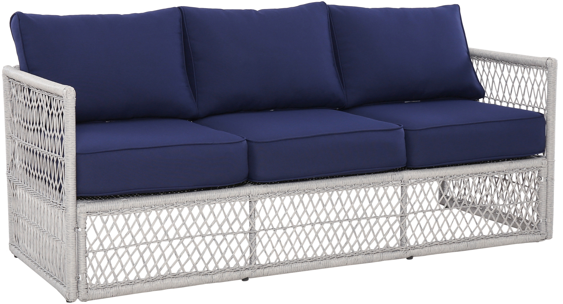 Outdoor Burkholder Blue Sofa - Thumbnail - Image 2
