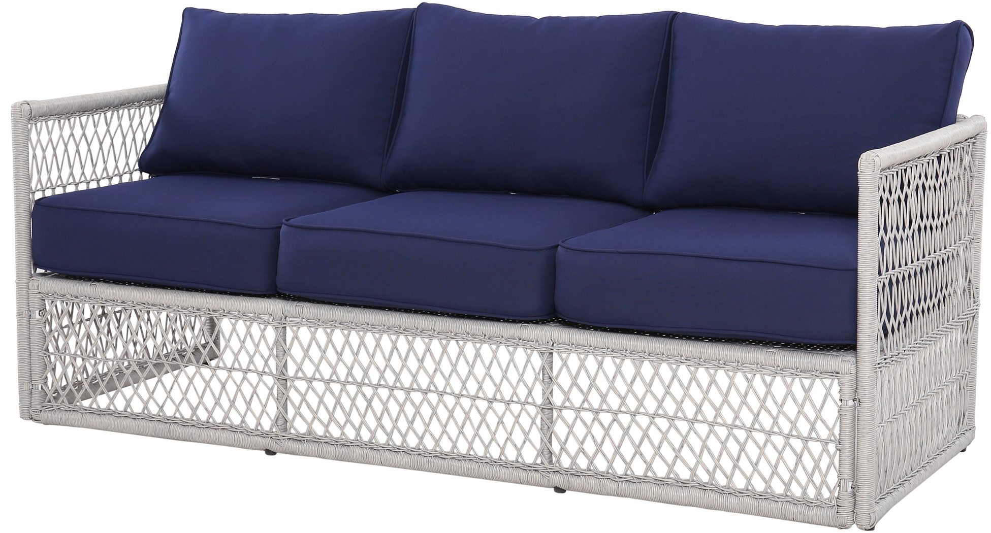 Outdoor Burkholder Blue Sofa - Thumbnail - Image 3