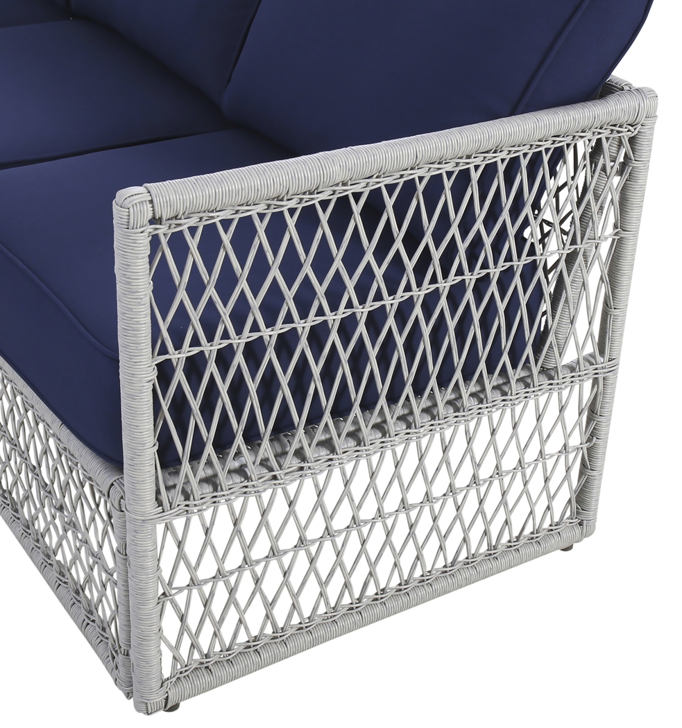 Outdoor Burkholder Blue Sofa - Thumbnail - Image 7