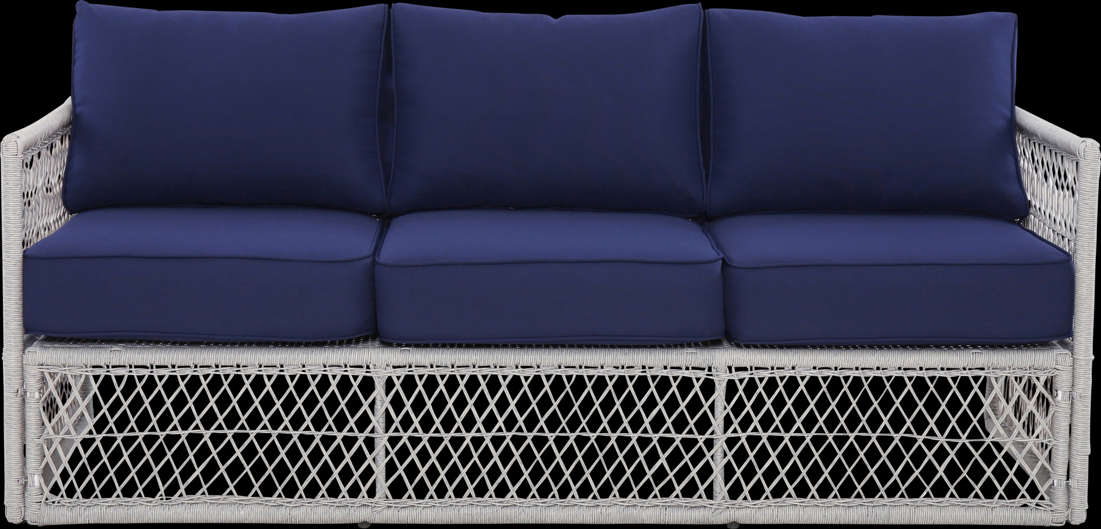 Outdoor Burkholder Blue Sofa - Thumbnail - Image 1