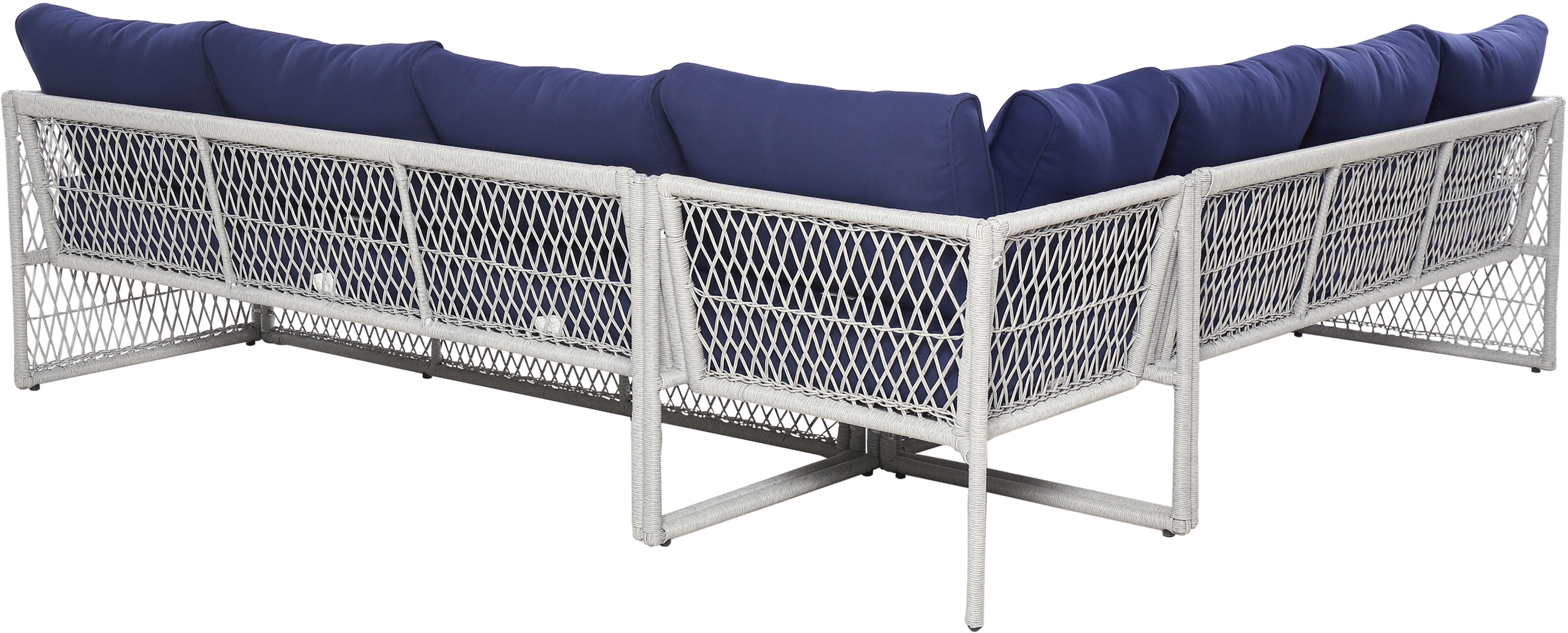 Outdoor Burkholder Blue Sofa - Thumbnail - Image 3