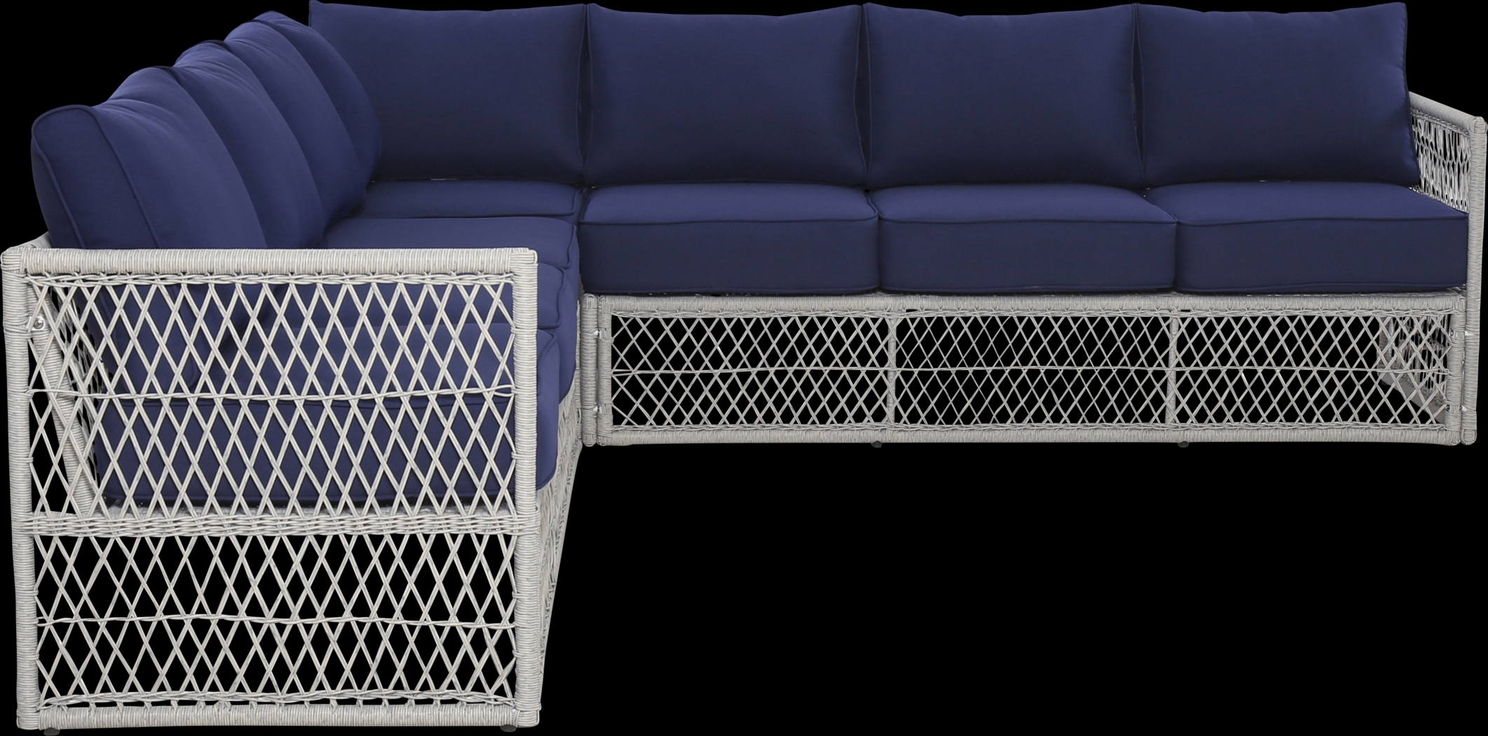 Outdoor Burkholder Blue Sofa - Thumbnail - Image 1