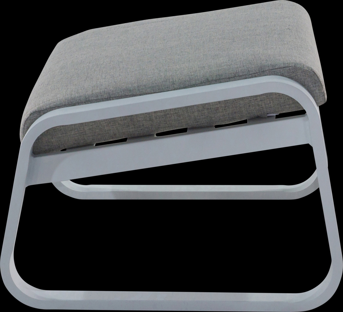 Outdoor Calixte Gray Ottoman, Set of 2 - Thumbnail - Image 4