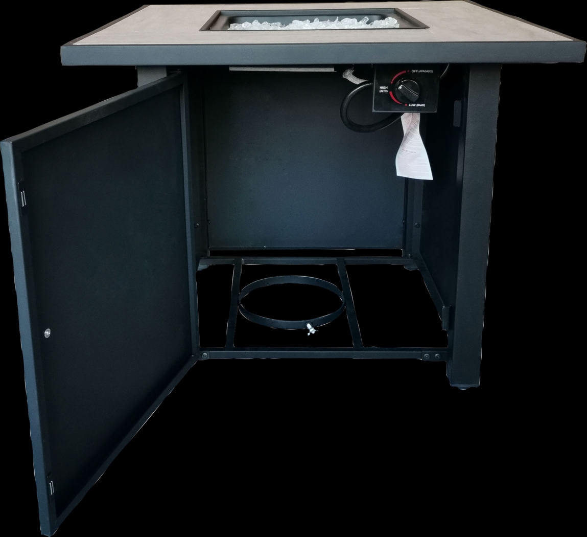 Outdoor Canney Black Gas Fire Pit - Thumbnail - Image 12