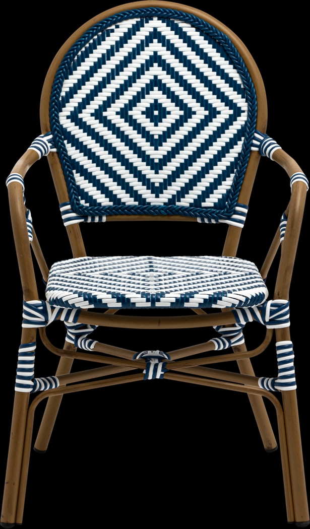 Outdoor Carriageton Blue Arm Chair, Set of 2 - Thumbnail - Image 5