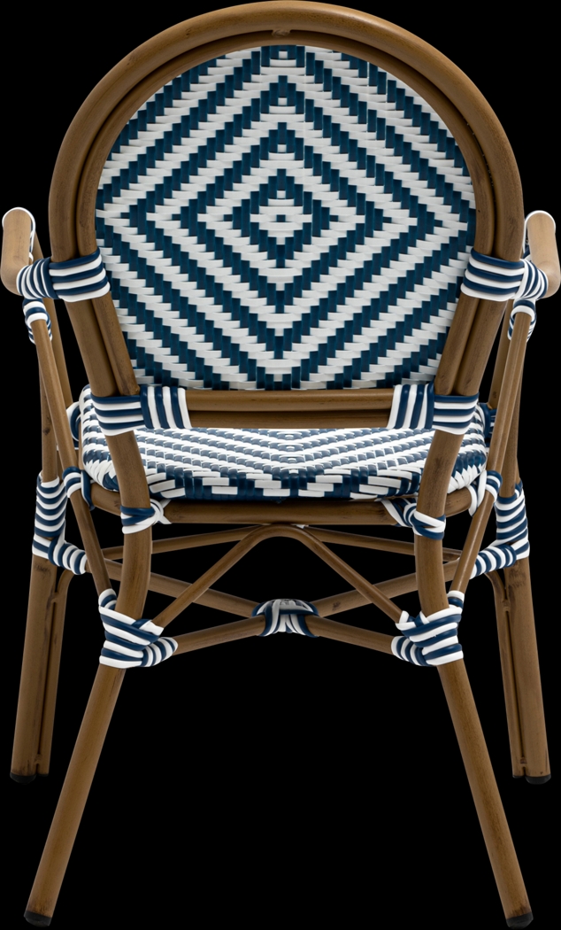 Outdoor Carriageton Blue Arm Chair, Set of 2 - Thumbnail - Image 9