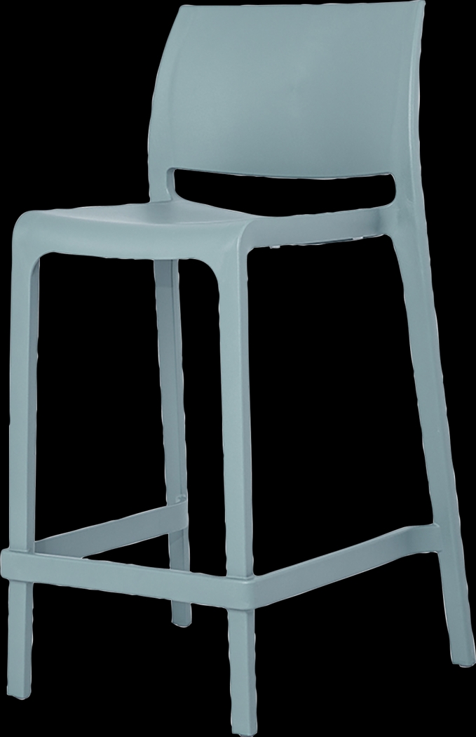 Outdoor Cayetana Blue Counter Stool, Set of 2 - Thumbnail - Image 3