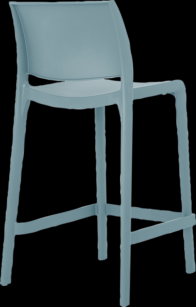 Outdoor Cayetana Blue Counter Stool, Set of 2 - Thumbnail - Image 4