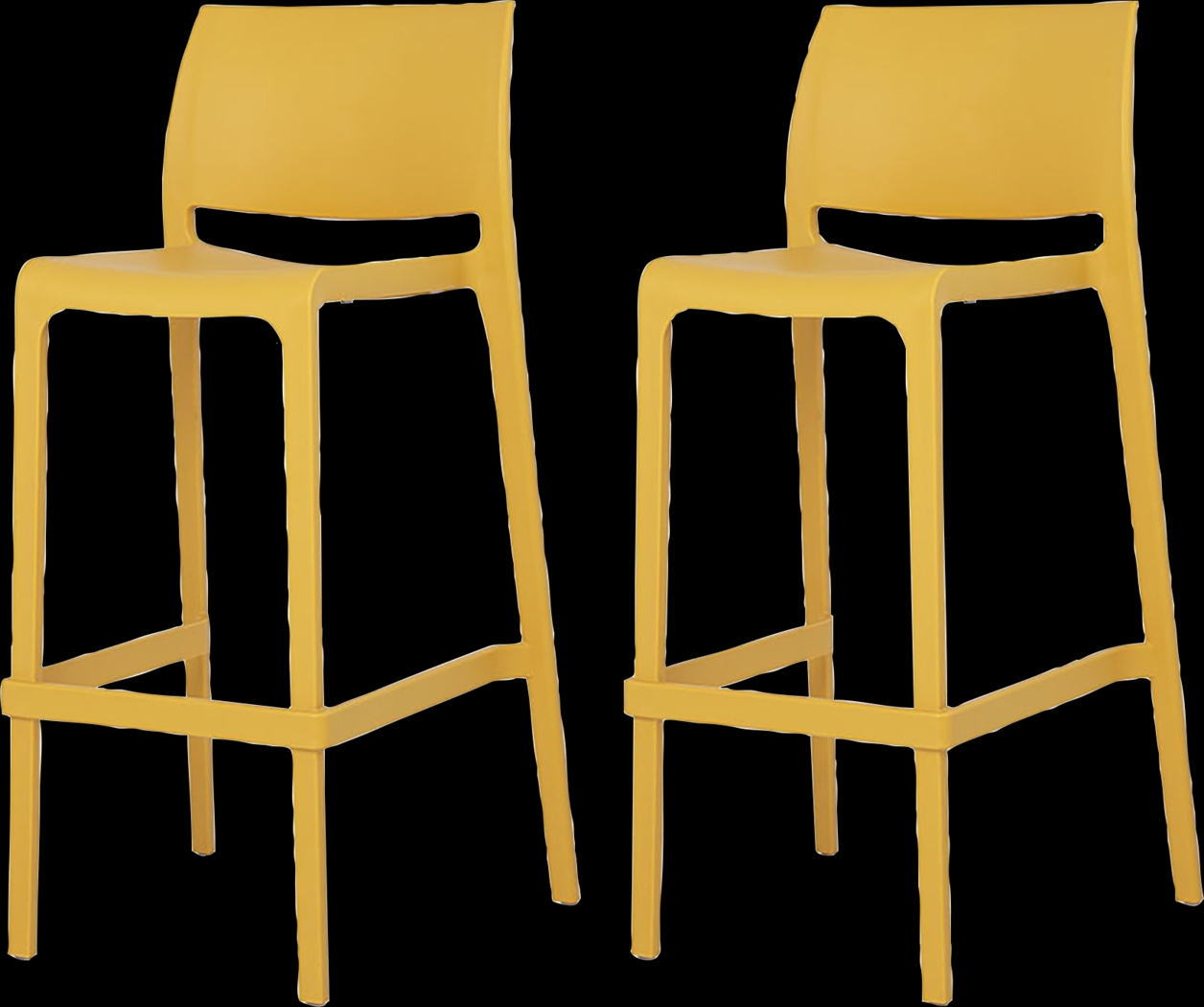 Outdoor Cayetana Gold Barstool, Set of 2 - Thumbnail - Image 1