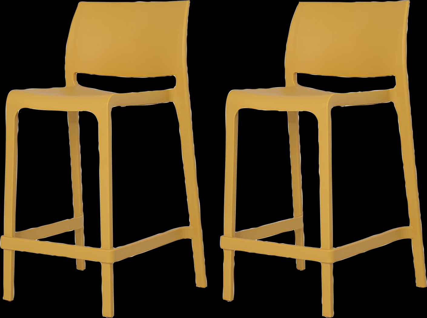 Outdoor Cayetana Gold Counter Stool, Set of 2 - Thumbnail - Image 1