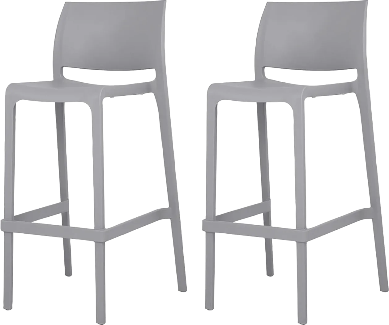 Outdoor Cayetana Gray Barstool, Set of 2 - Thumbnail - Image 1