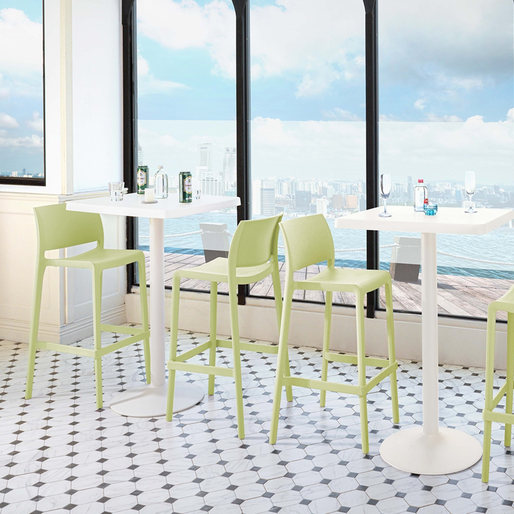 Outdoor Cayetana Green Barstool, Set of 2 - Thumbnail - Image 4