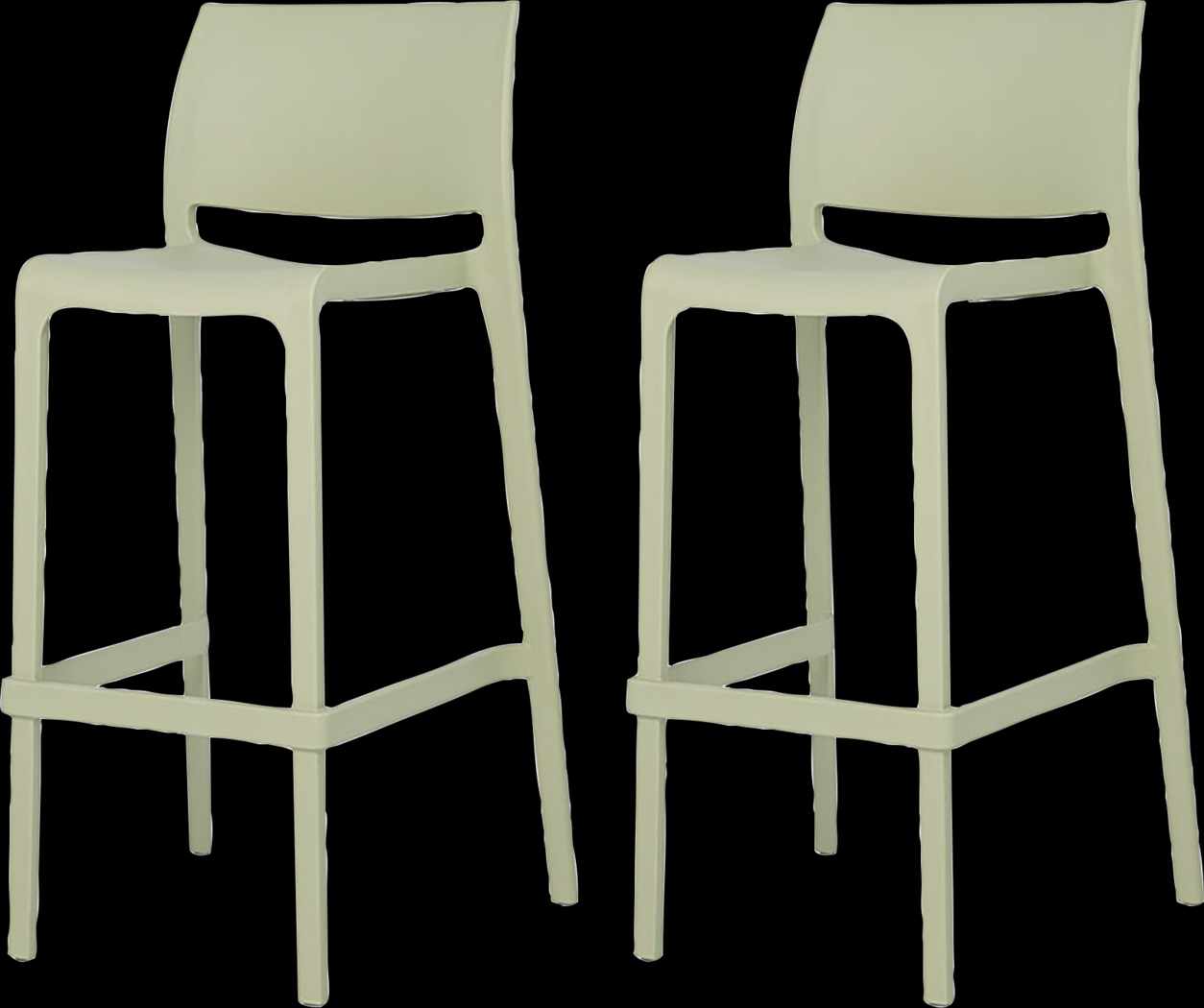 Outdoor Cayetana Green Barstool, Set of 2 - Thumbnail - Image 1